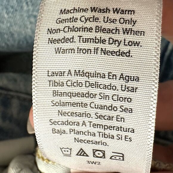 Free Assembly Denim Jeans Women’s 4 Patchwork Raw Hem High Rise Retro Casual - Picture 9 of 9